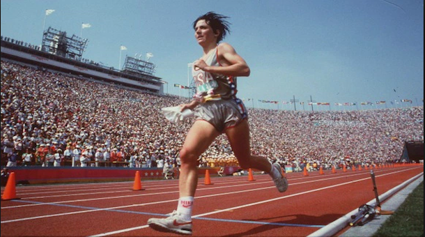 Primera maratón olímpica femenina en los Angeles 1984