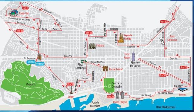 Ruta SoyMaratonista: Maratón de Barcelona (Esp)