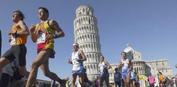 Ruta del Maratón de Pisa 2012 (Ita)