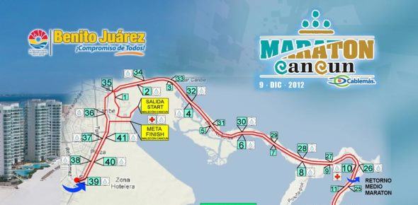 Rutas para los maratones de Cancún y Monterrey 2012 (Mex)