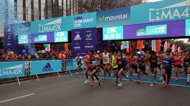 Nuevo récord de ruta para maratón Lima 2016 (Pe)