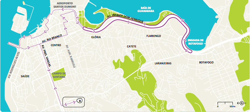 Ruta Maratón olimpiadas Rio 2016