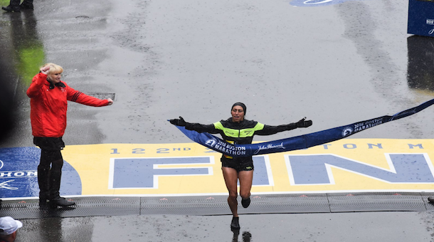 Ganadora maratón Boston 2018