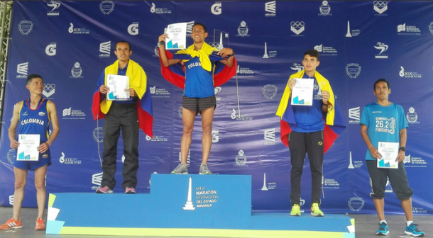John Tello y Nubia Arteaga  ganadores de la Primera Media Maratón Internacional Miranda2018
