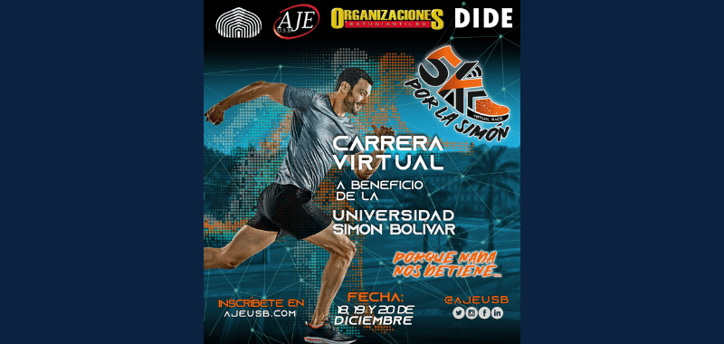 I edición “5 Km por la Simón Virtual Race” será del 18 al 20 de diciembre (VE)