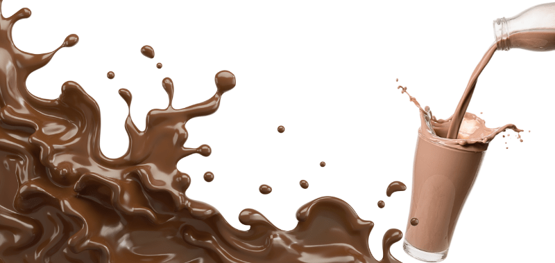 chocolate Leche con chocolate como ayuda para la recuperación después del ejercicio.