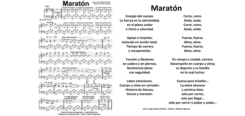 composición maraton running musica