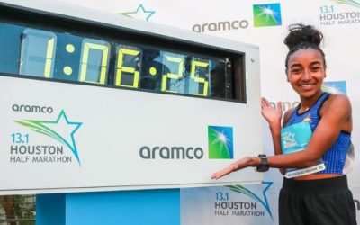 Weini Kelati bate récord estadounidense en medio Maratón de Houston 2024