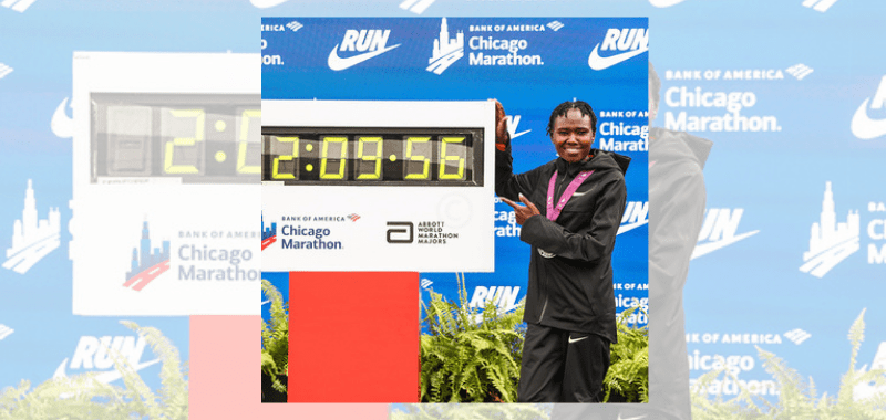El récord mundial de Ruth en Maratón de Chicago 2024